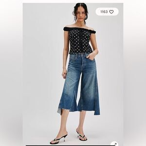 We The Free size 28 Free People Ripple Wide-Leg Crop Jeans